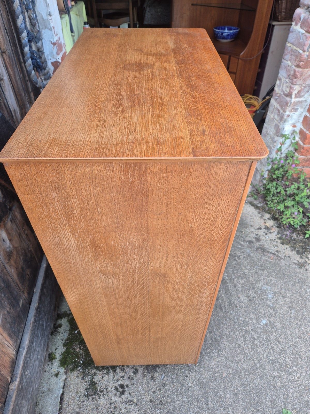 photo buy Vintage Retro Midcentury Light Oak Tallboy Chest Of 6 Drawers By Lebus