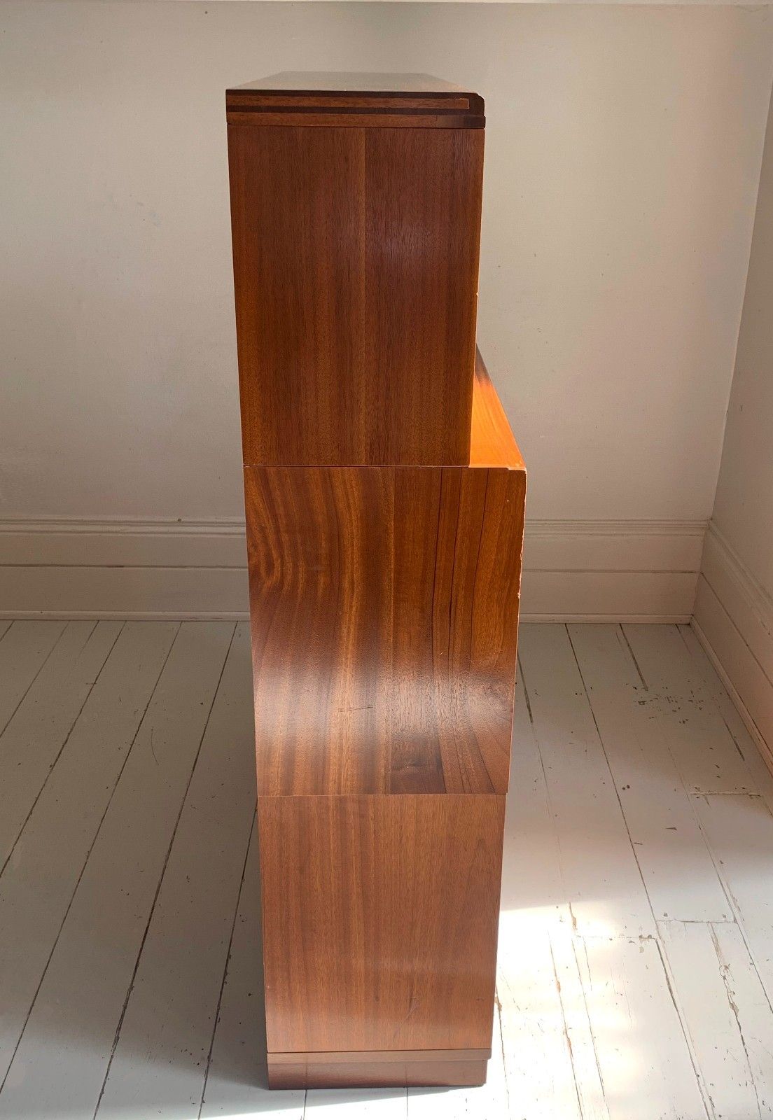 Vintage 1930s Modular Stacking Bookcase With Glazed Sliding Doors / Academic   Barristers Bookcase / Library photo for sale