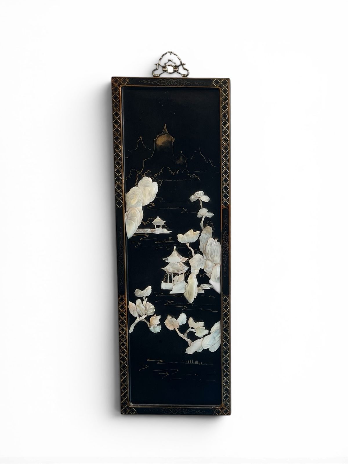 A Japanese Mother Of Pearl Shibayama Triptych photo Art