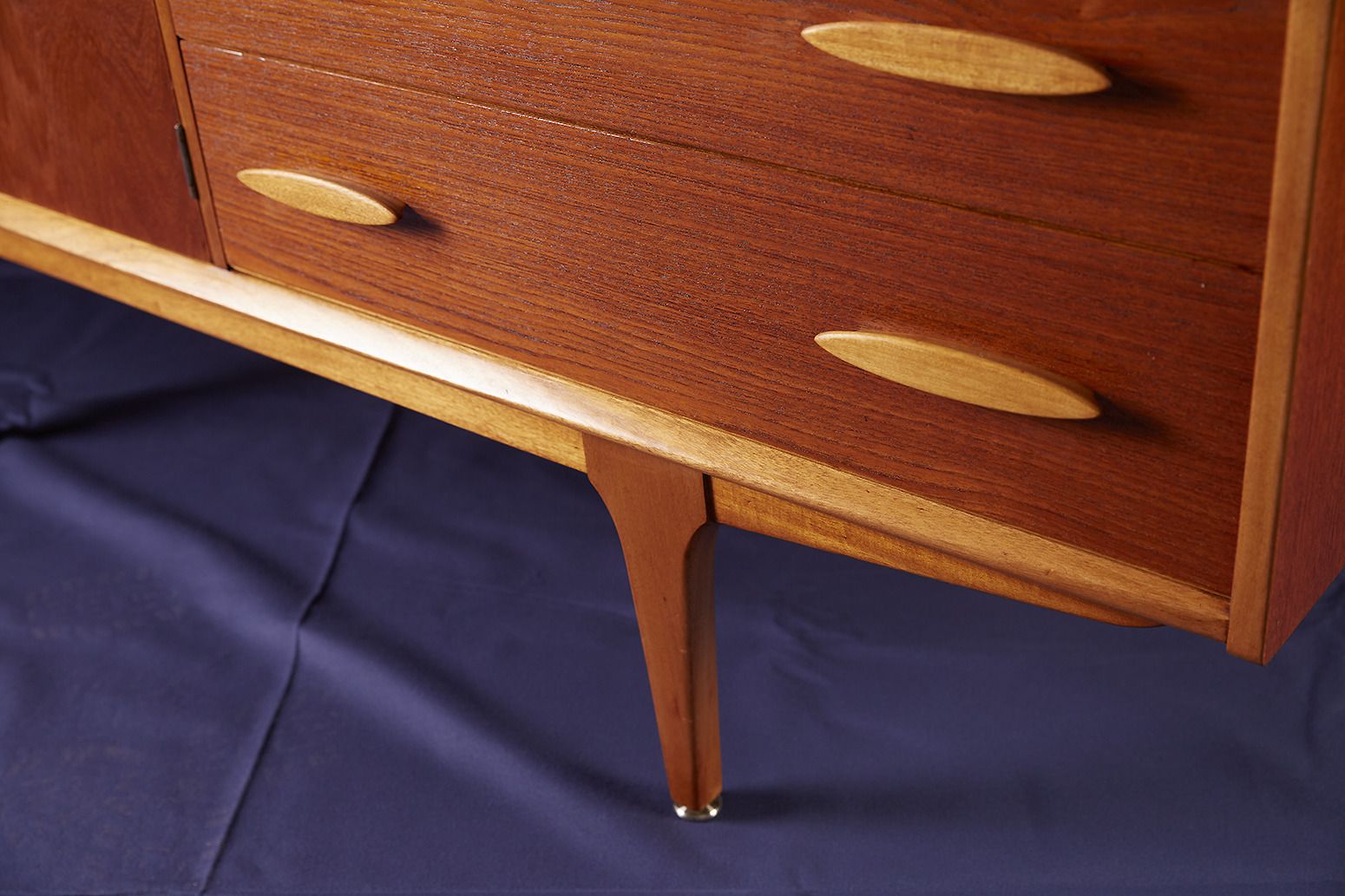 Vintage Mid Century Jentique Burmese Teak & Tola Sideboard (1960s) – Restored photo for sale