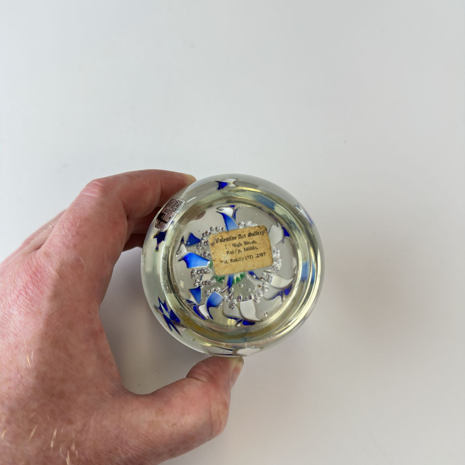 Murano Glass Paperweight, Fratelli Toso Bullicante Murrine Sphere, Italian 1960s photo buy