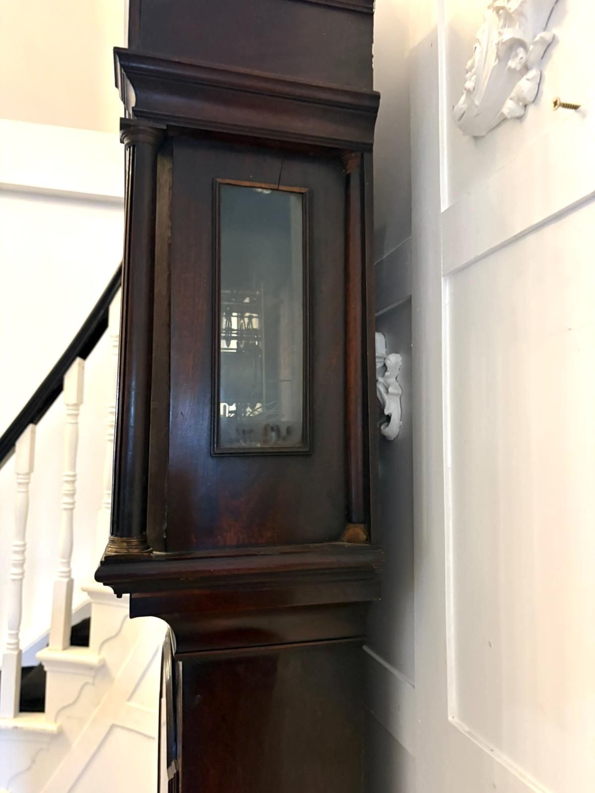 photo for sale Antique 18th Century Mahogany 8 Day Strike Silent Longcase Clock Henry Weedon London