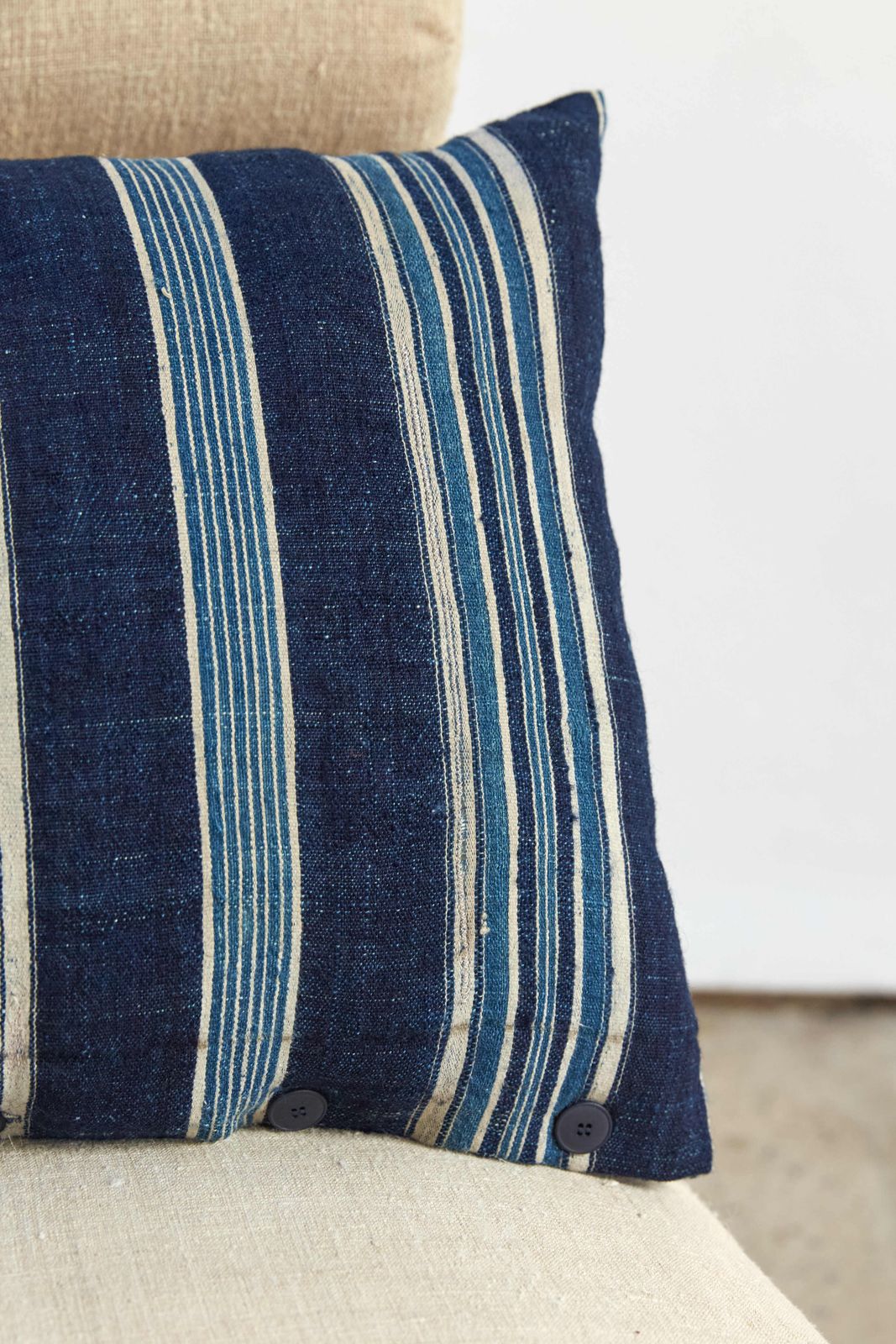 Antique Wool And Linen Dutch Cloth Cushion (Individually Priced) photo Textiles