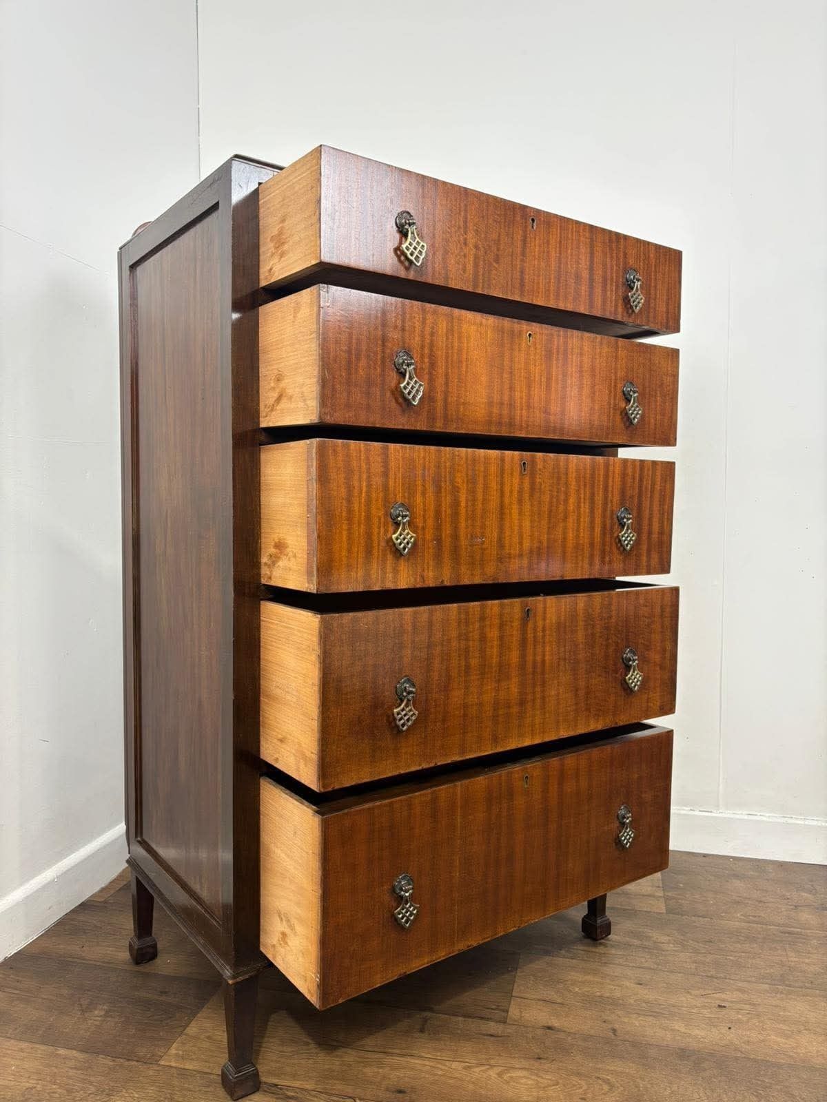 Vintage Mahogany Five Drawer Chest photo vintage