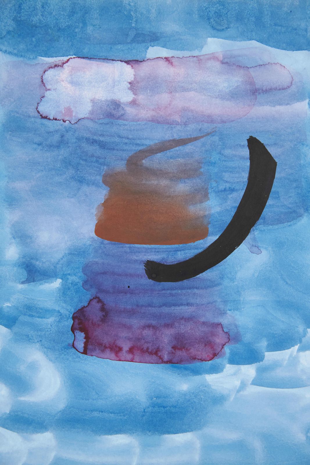 Watercolour And Ink Abstract Landscape By Alistair Grant C1978 80 photo furniture