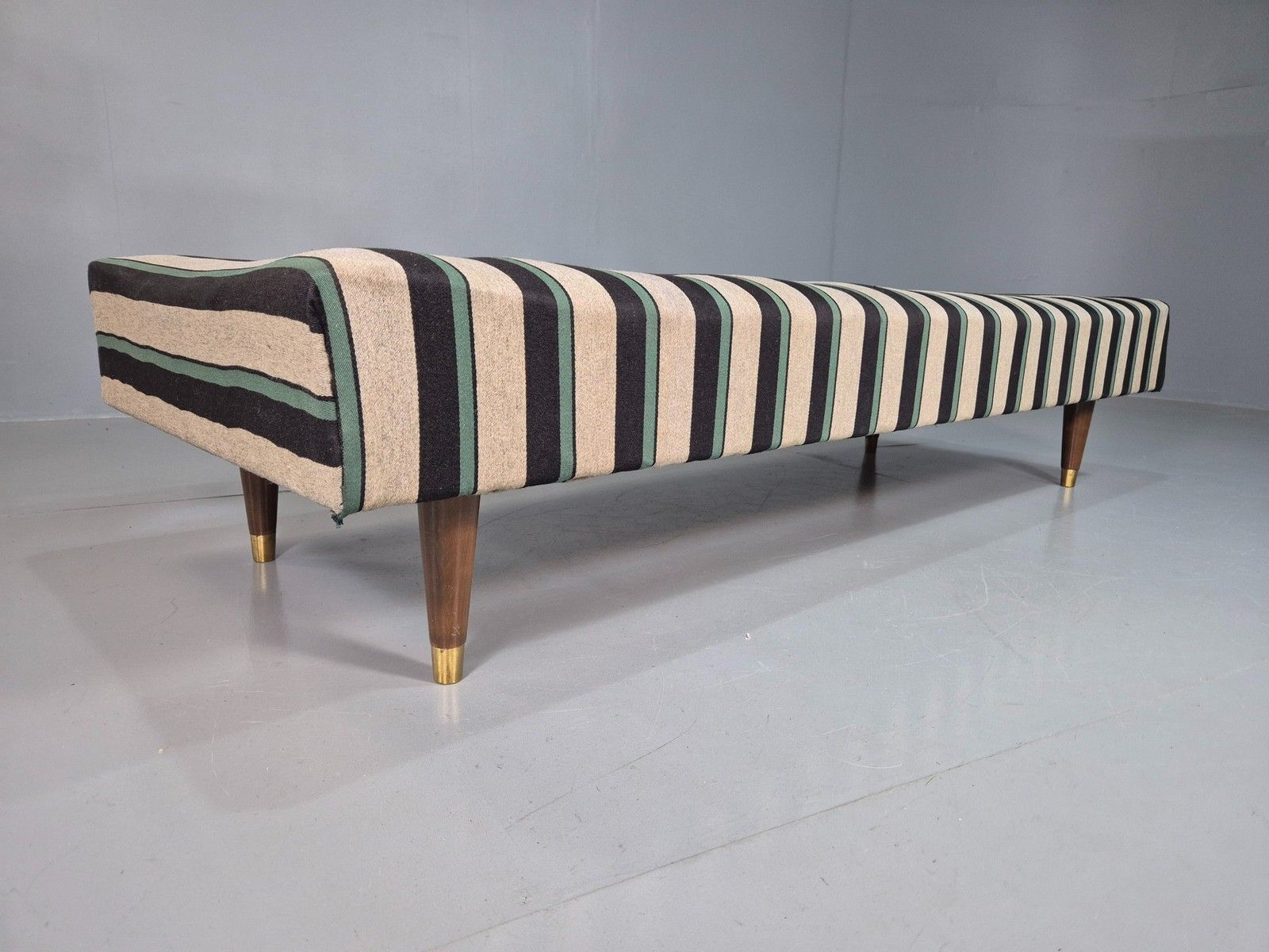 Vintage Danish Mid Century Day Bed Original Wool Upholstery 1950s Retro  Eb07219 photo furniture