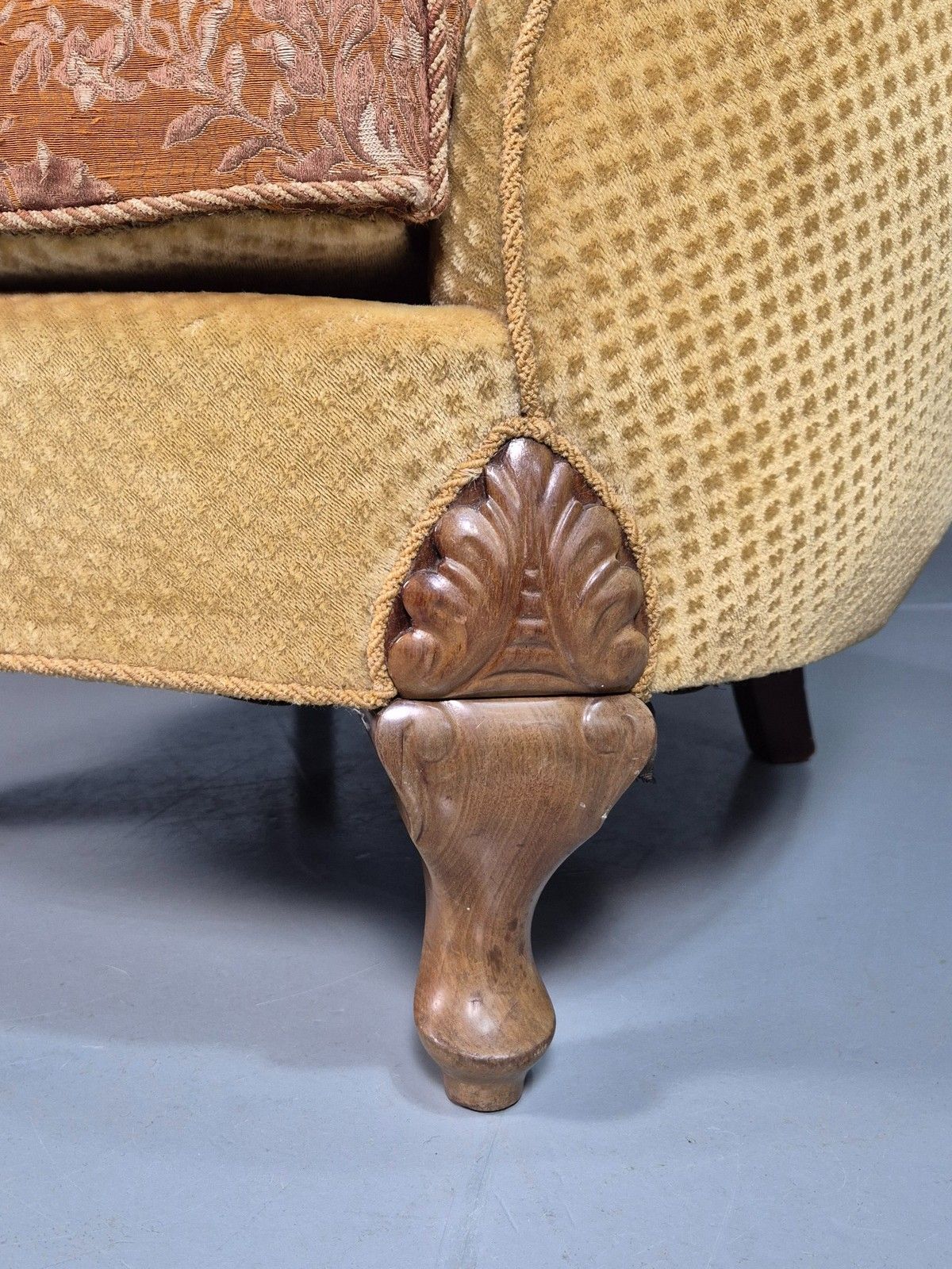 Antique Danish Art Deco Lounge Chair Tub Form Yellow 1920s Eb08052 photo 375.0