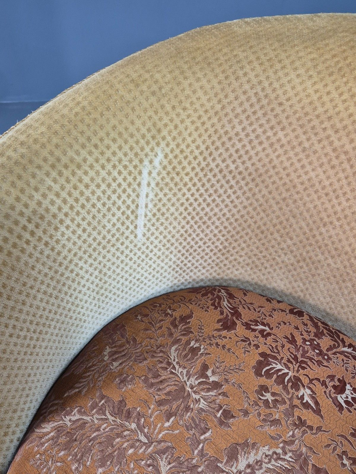 photo furniture Antique Danish Art Deco Lounge Chair Tub Form Yellow 1920s Eb08052