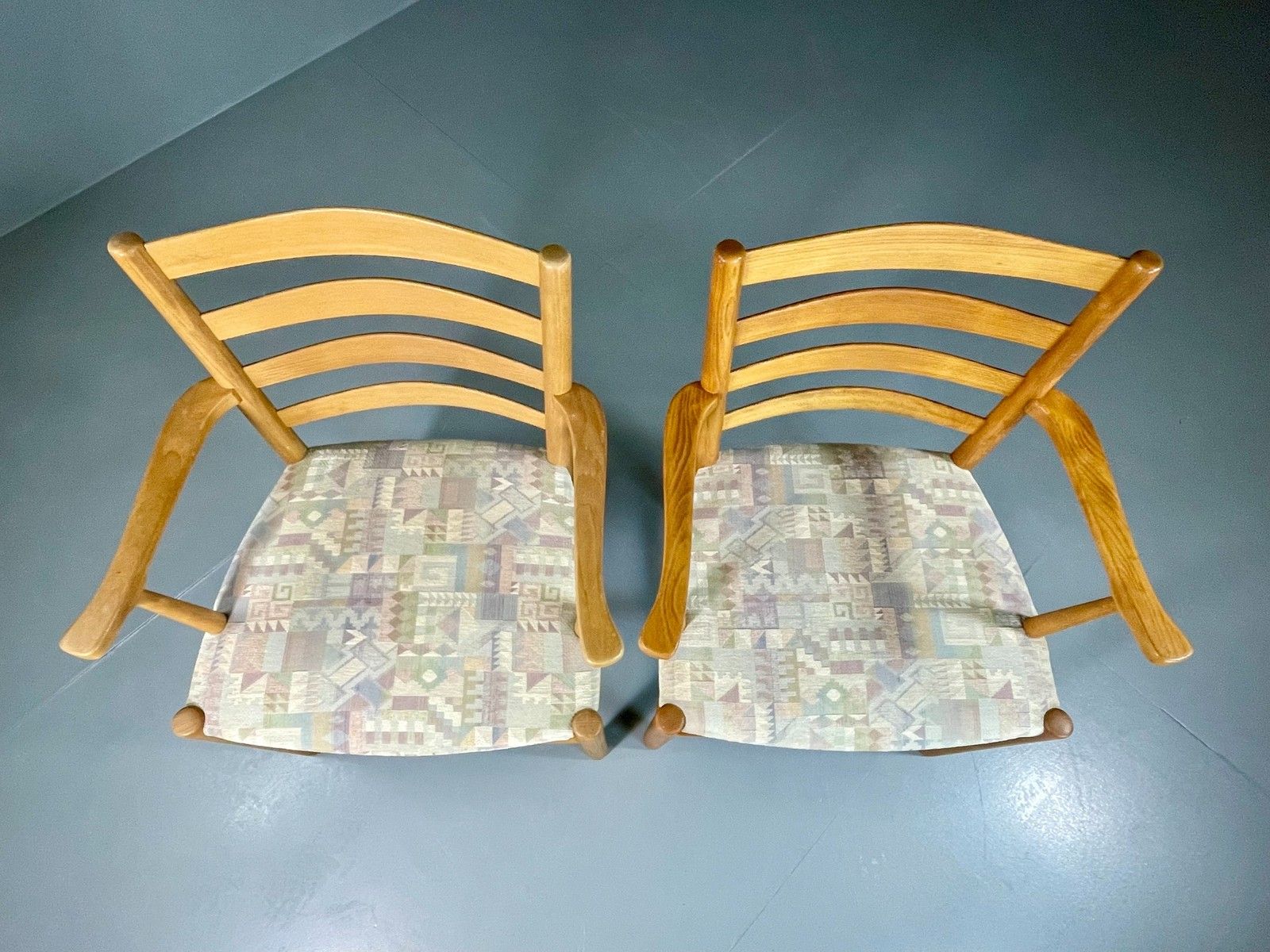 2 Vintage Kaare Klint Church Chairs Fritz Hansen 1930s Retro Mcm  Eb06017 photo Furniture