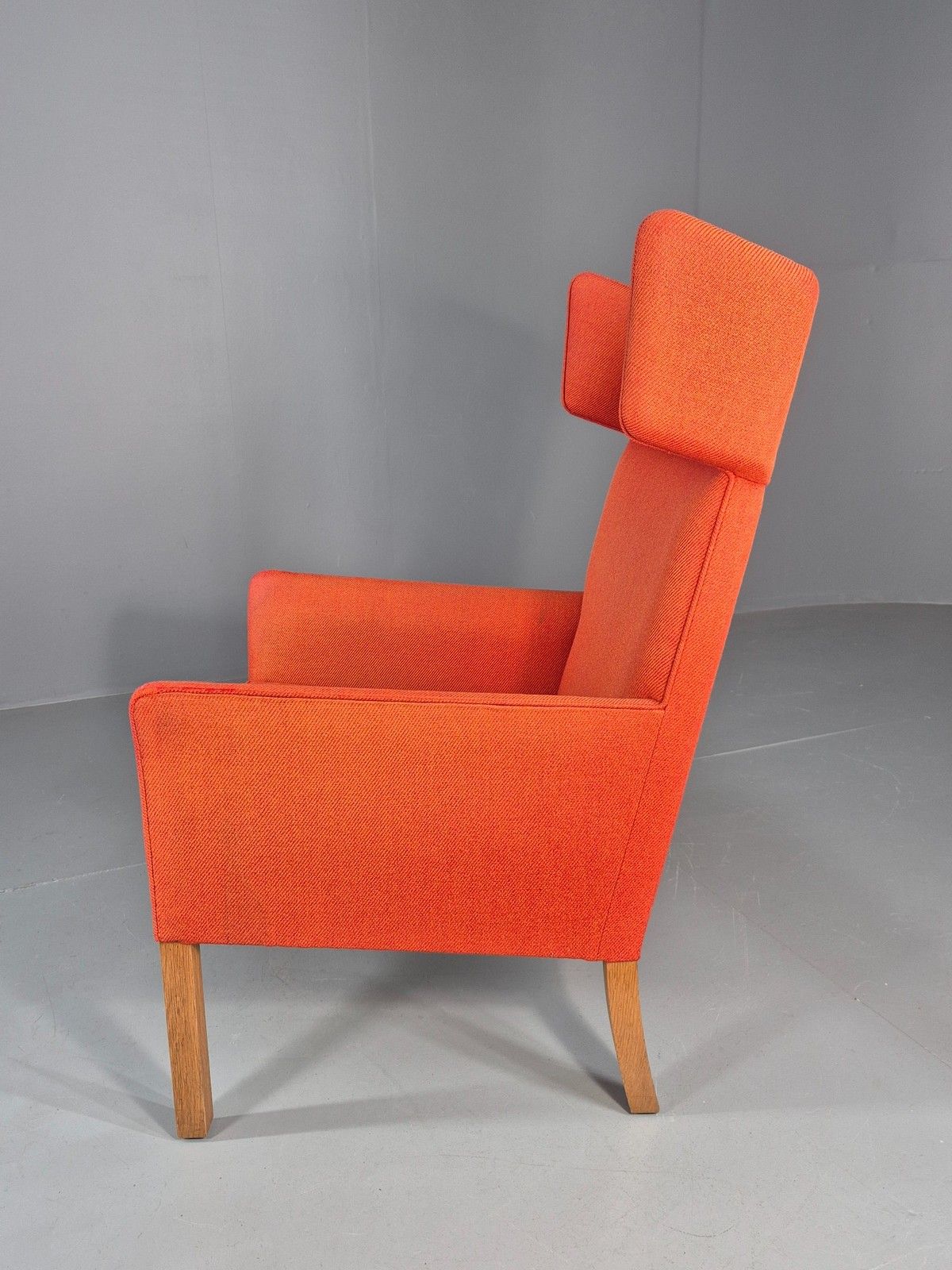 photo furniture Vintage Mid Century Red Wingback Armchair Danish Design 1960s Retro Eb12120