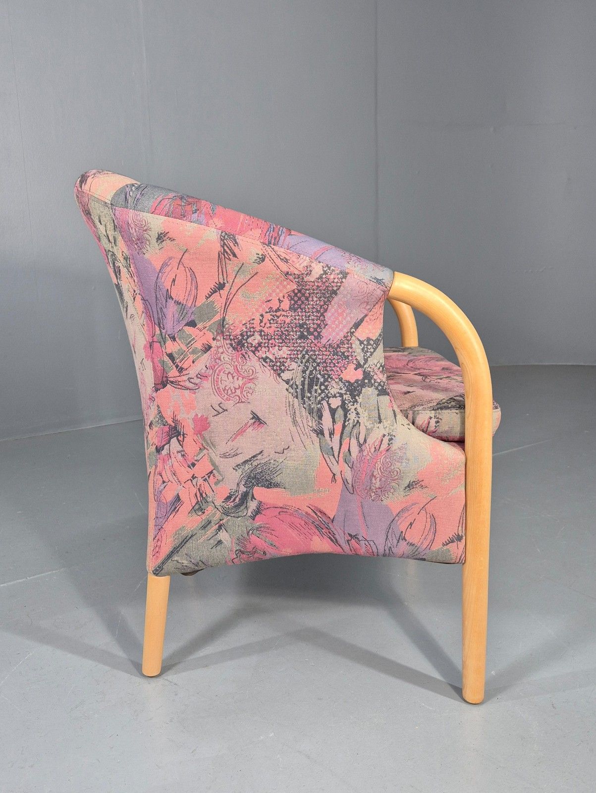 Vintage 1980s Stouby Colourful Tub Chair Danish Design Quality Retro Eb12135 photo buy