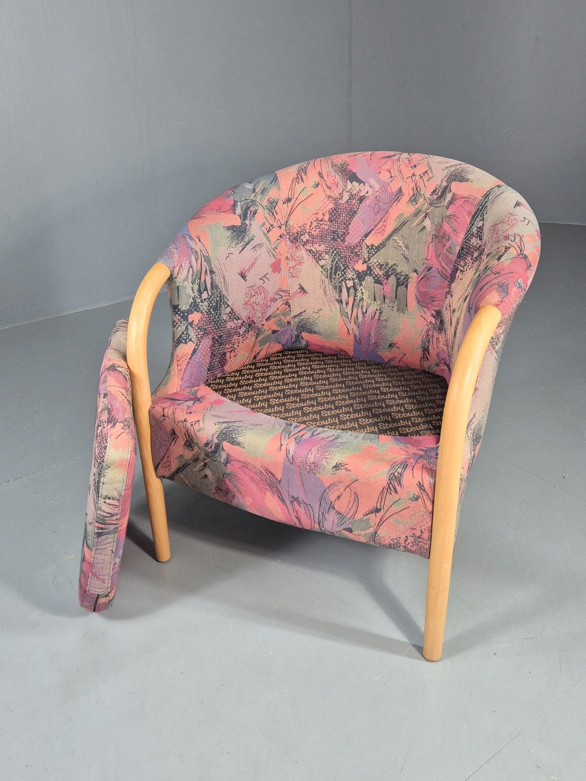 photo vinterior Vintage 1980s Stouby Colourful Tub Chair Danish Design Quality Retro Eb12135