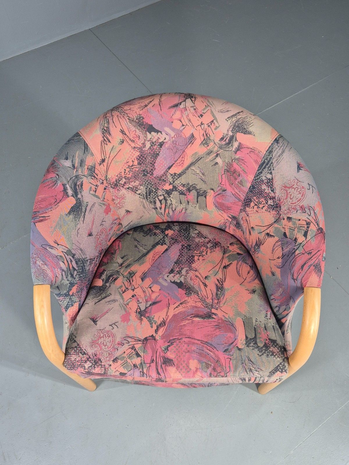 photo vintage Vintage 1980s Stouby Colourful Tub Chair Danish Design Quality Retro Eb12135