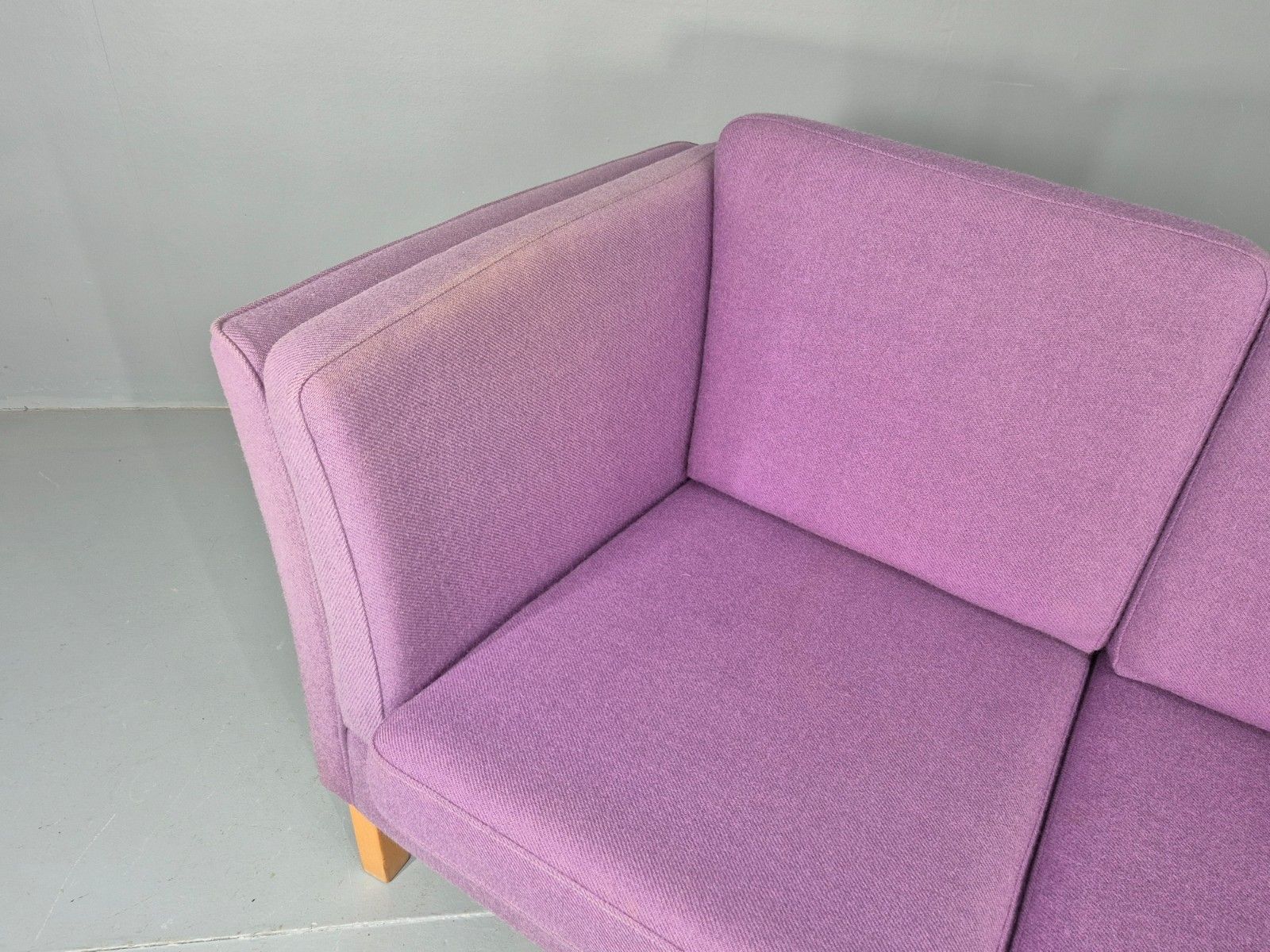 Vintage 2 Seater Sofa Mids Century Danish In Purple Wool 1970s Retro Eb12144 photo 375.0