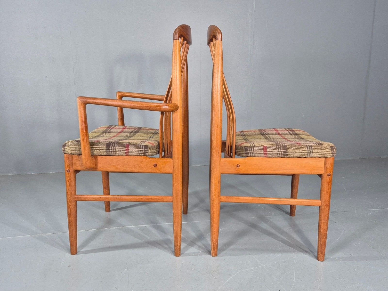 10 Vintage Mid Century Dining Chairs Teak Frame Benny Linden Design 70s Eb12165 photo Furniture