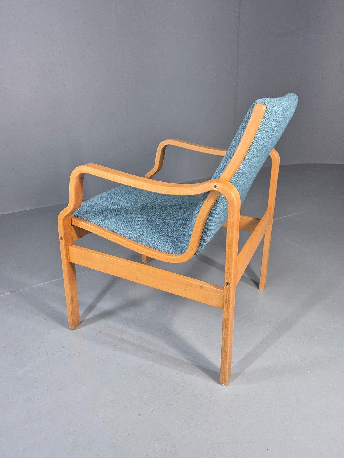 Vintage Danish Bentwood Lounge Chair Fasterup New Upholstery Retro 1970s Eb12001 photo buy