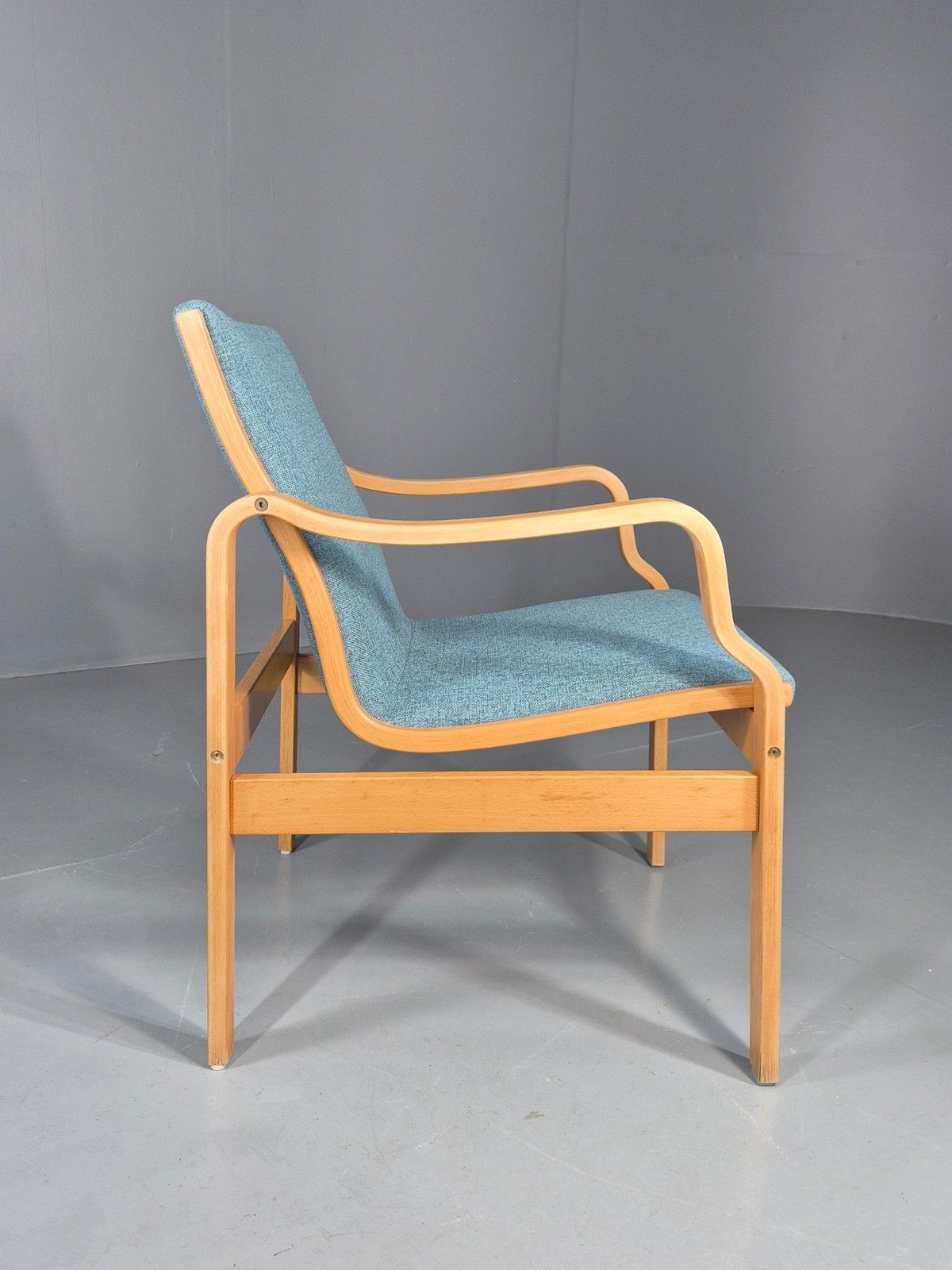 Vintage Danish Bentwood Lounge Chair Fasterup New Upholstery Retro 1970s Eb12001 photo vintage
