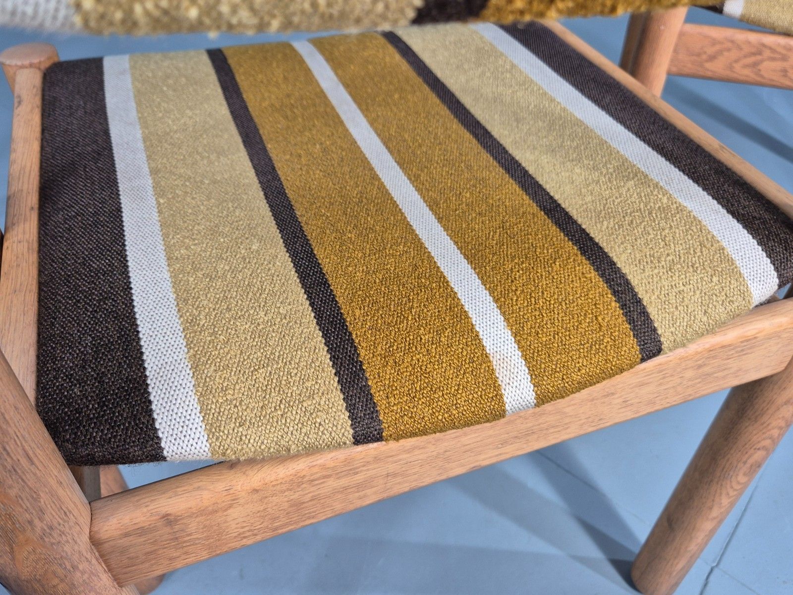 photo buy 5 Vintage Mid Century Danish Dining Chairs Oak 1970s Retro Eb12150