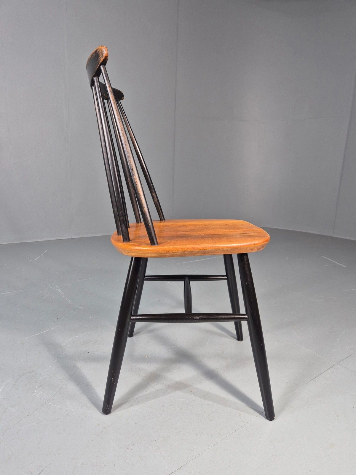 Vintage Ilmari Tapiovaara Fanett Chair Beech And Teak Retro Mcm 1950s Eb11602 photo Furniture