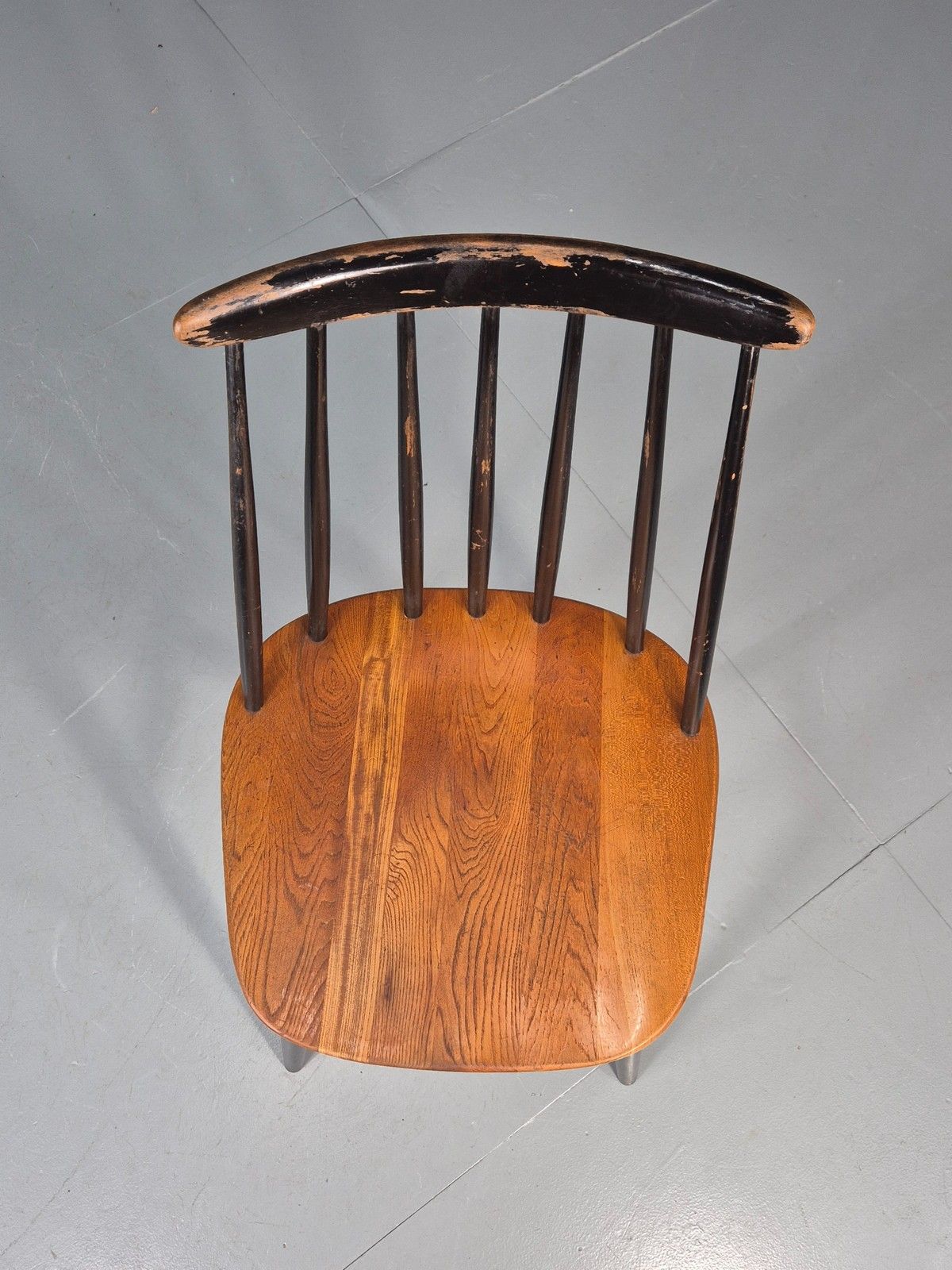 photo furniture Vintage Ilmari Tapiovaara Fanett Chair Beech And Teak Retro Mcm 1950s Eb11602
