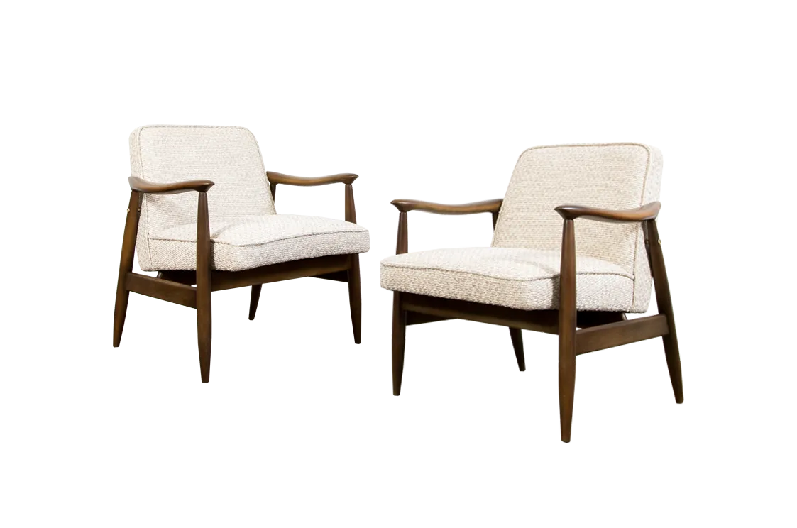 Mid-Century fauteuils van Juliusz Kędziorek, Polen, jaren 1960, set van 2
