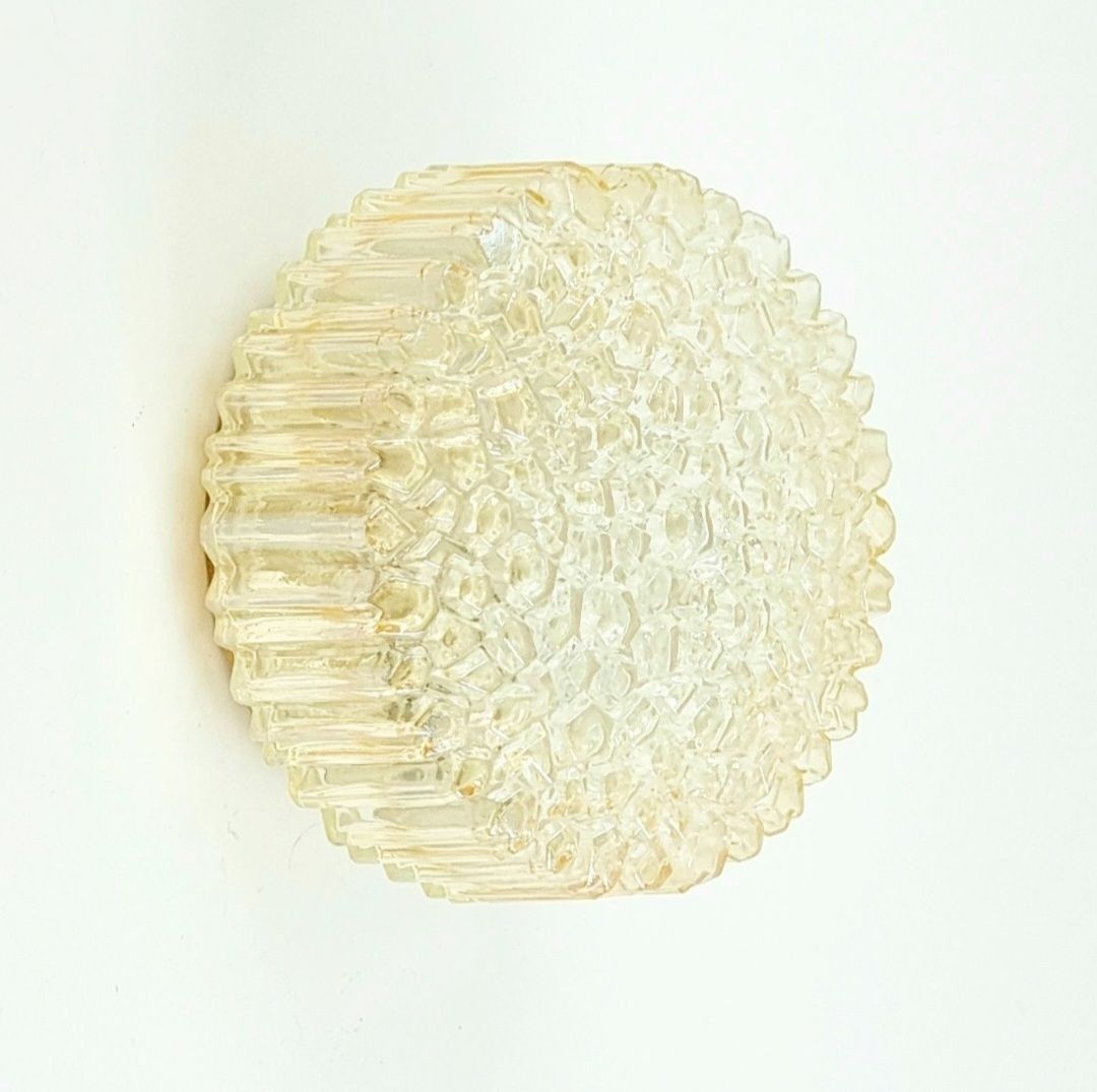 1 Van 3 Mid Century Modern Amber Bubble Glazen Wandlampen Van Helena Tynell Voor Limburg, Duitsland, Jaren 1970 photo furniture