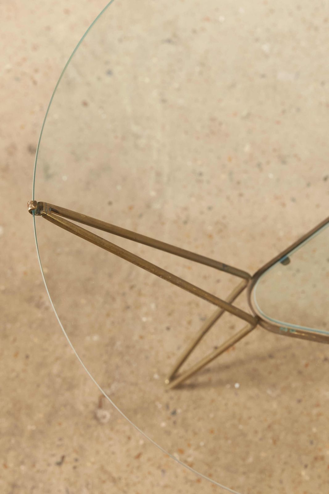 Mid Century Italian Brass And Glass Two Tier Coffee Table photo 1050.0