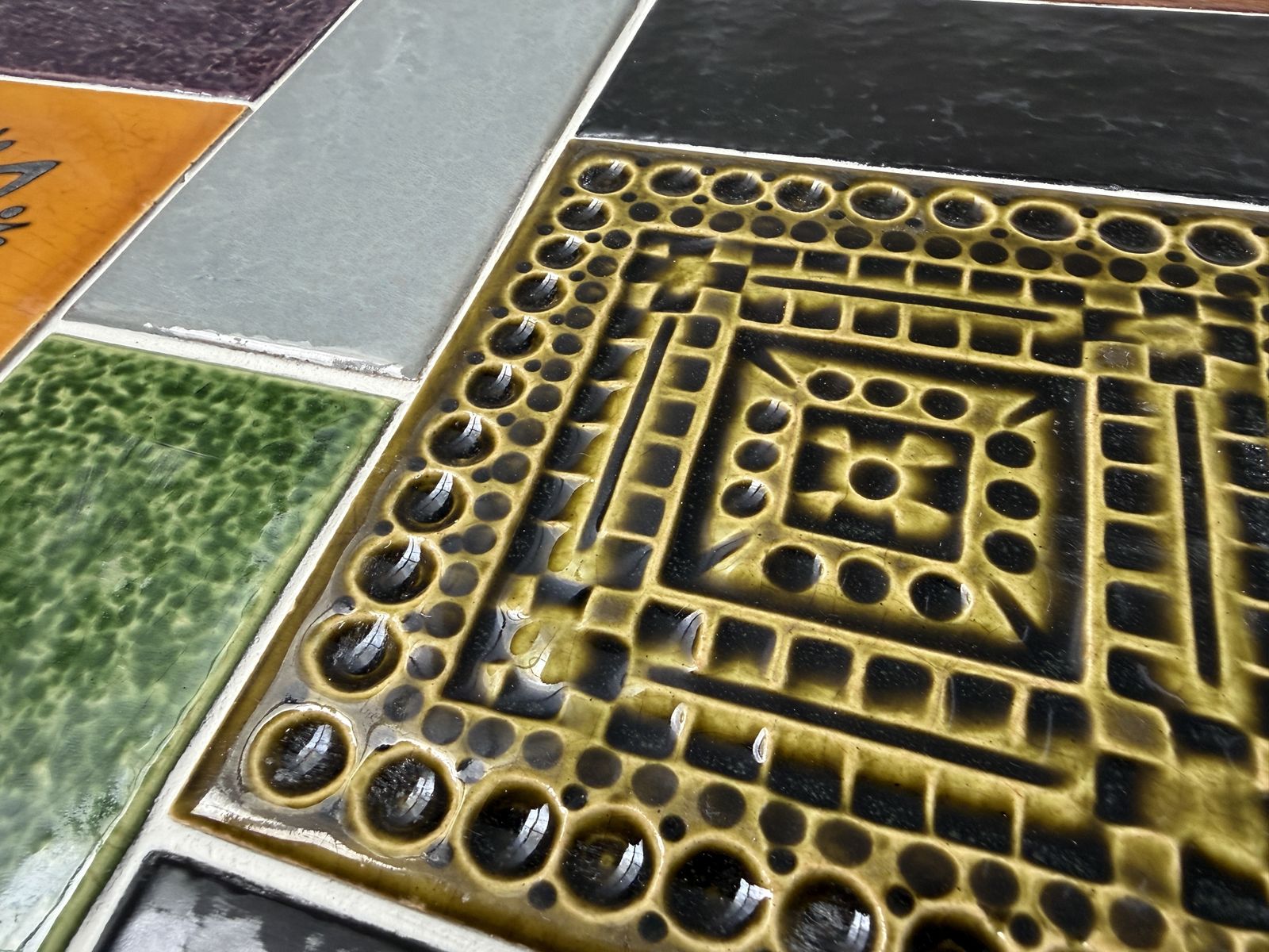 Mid Century Tile Top Coffee Table   Tiles   Clark / Malkin Johnson / Heals C1965 photo vinterior