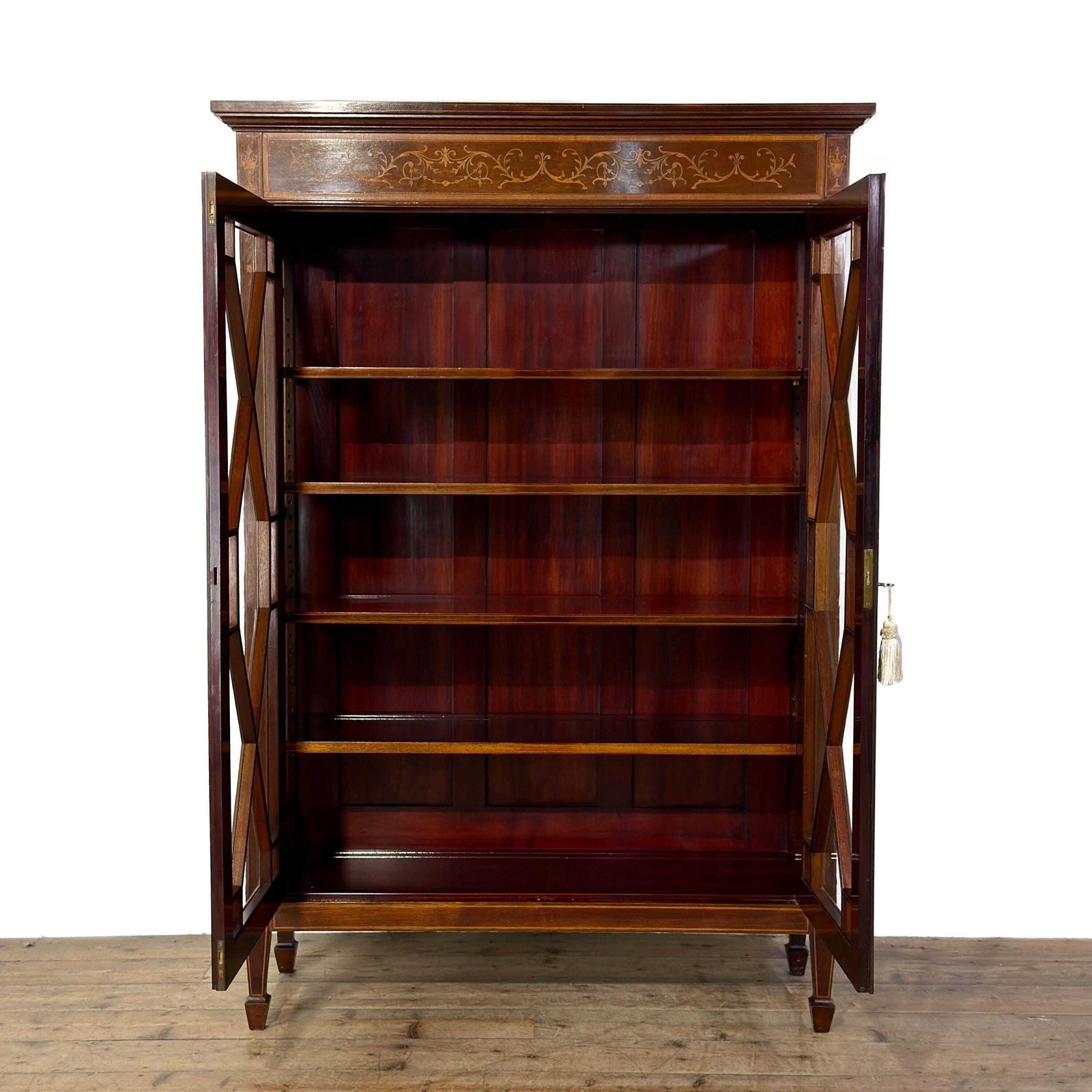 Antique Inlaid Mahogany Display Cabinet | Antiques | Antique Cabinet | Antique Storage | Display Cabinet (M 6880) photo vinterior
