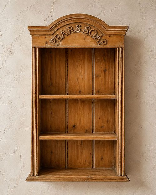 Pair Of Decorative Pears Soap Pine Wall Display Shelves