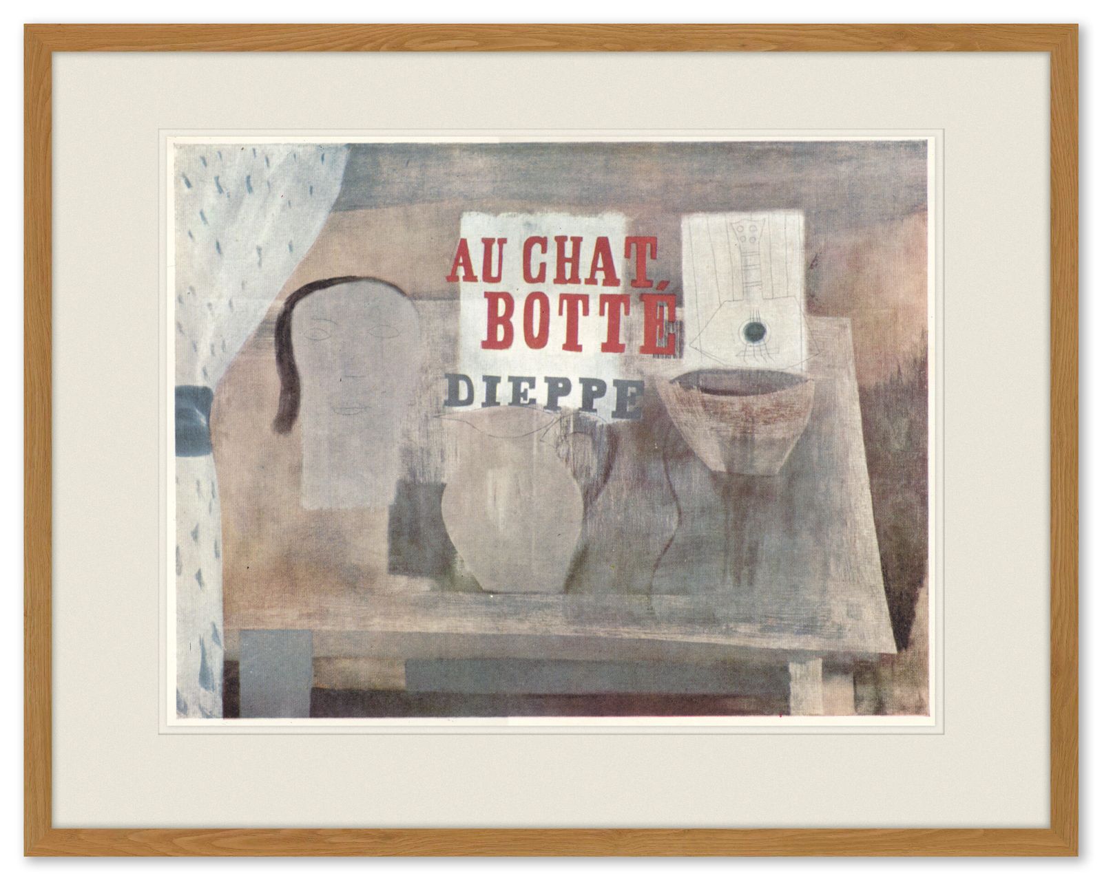 Ingelijste lithografische print van Ben Nicholson, 1962