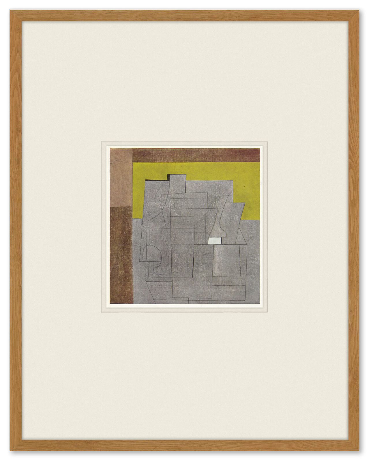 Hoogwaardige ingelijste lithografische print van Ben Nicholson, 1962