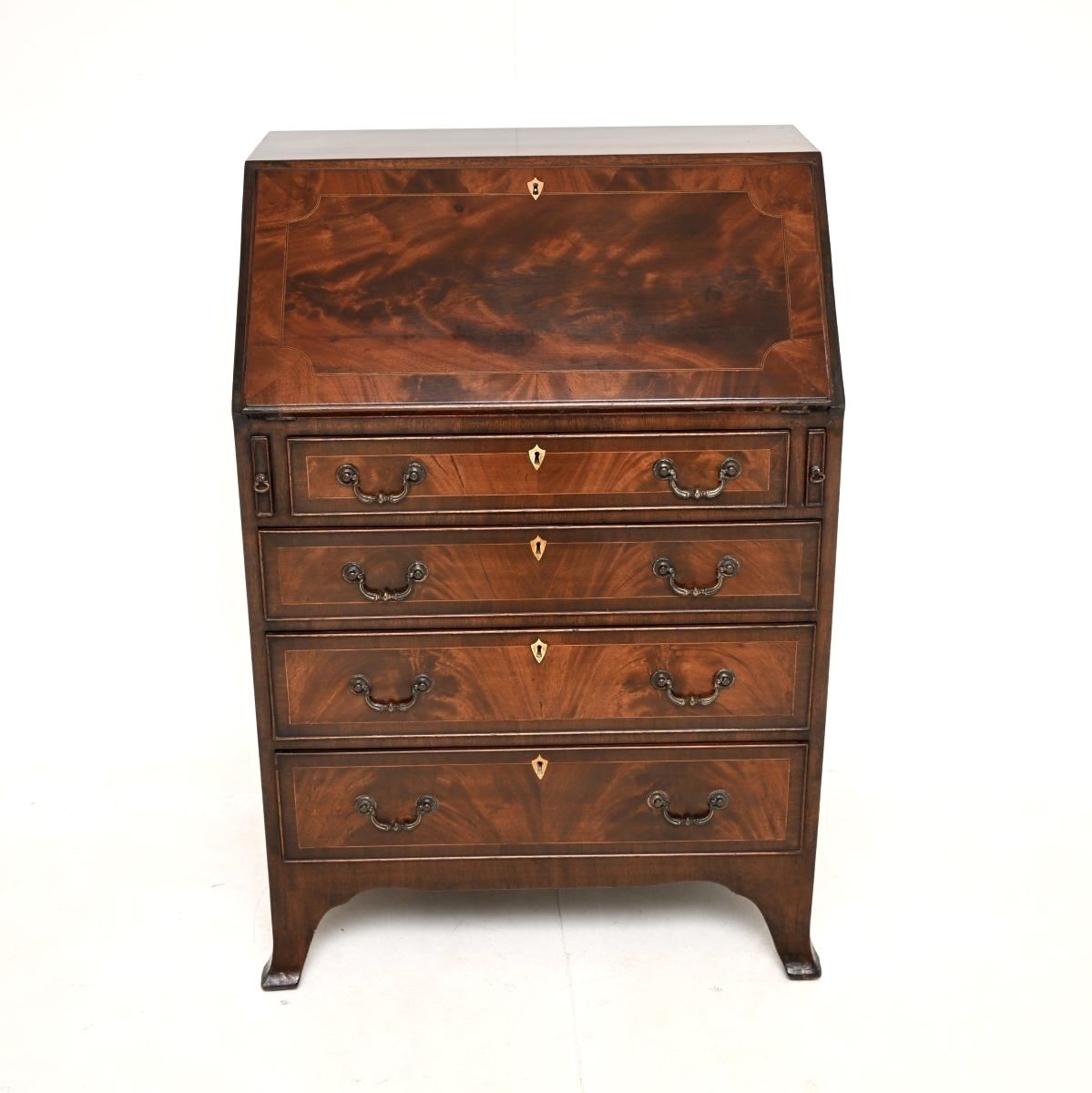 Antique Georgian Period Bureau Desk In Mahogany photo for sale