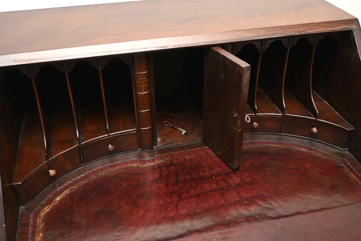 Antique Georgian Period Bureau Desk In Mahogany photo 1430.0