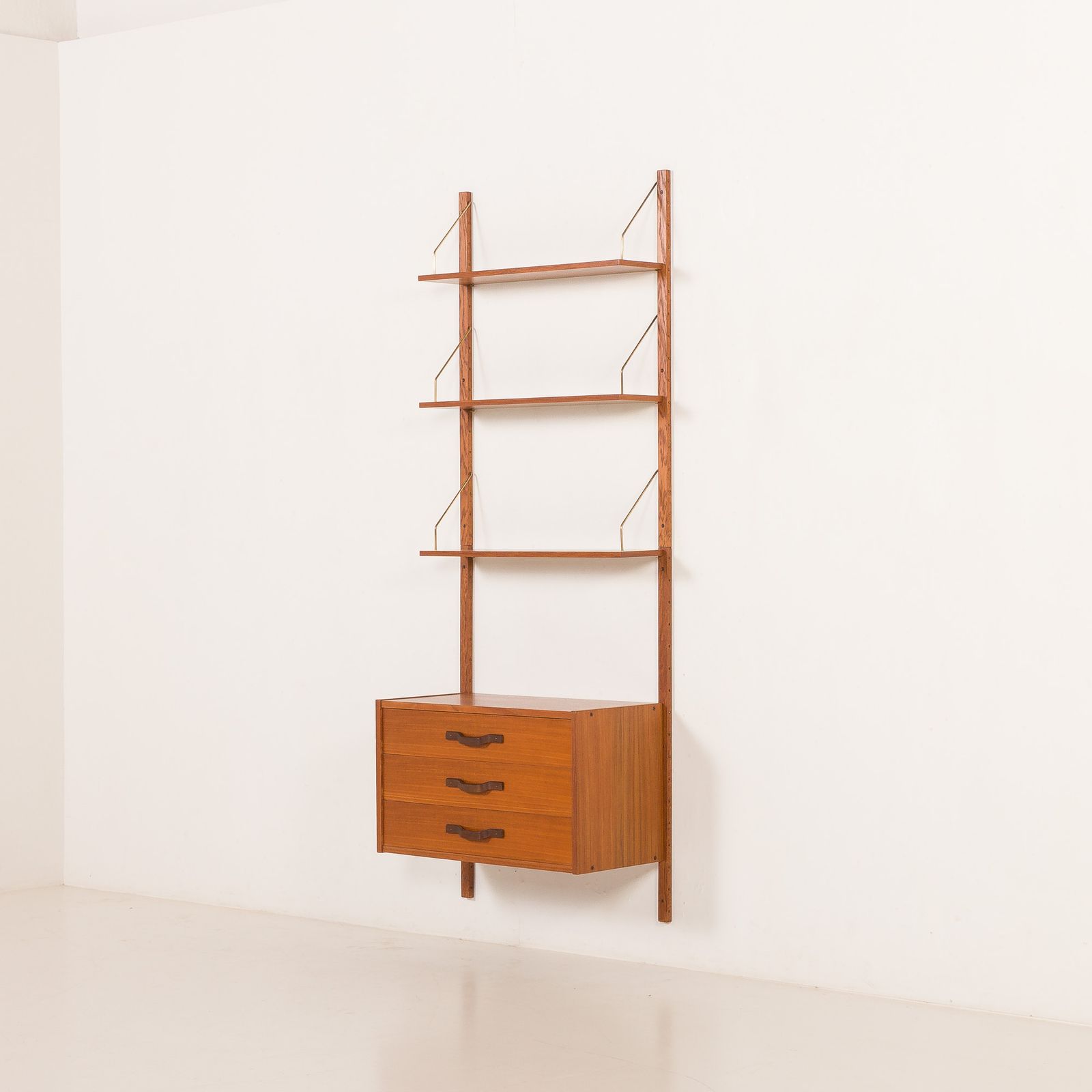 Scandinavian Mid Century Wall Unit In Teak, 1960s photo Furniture
