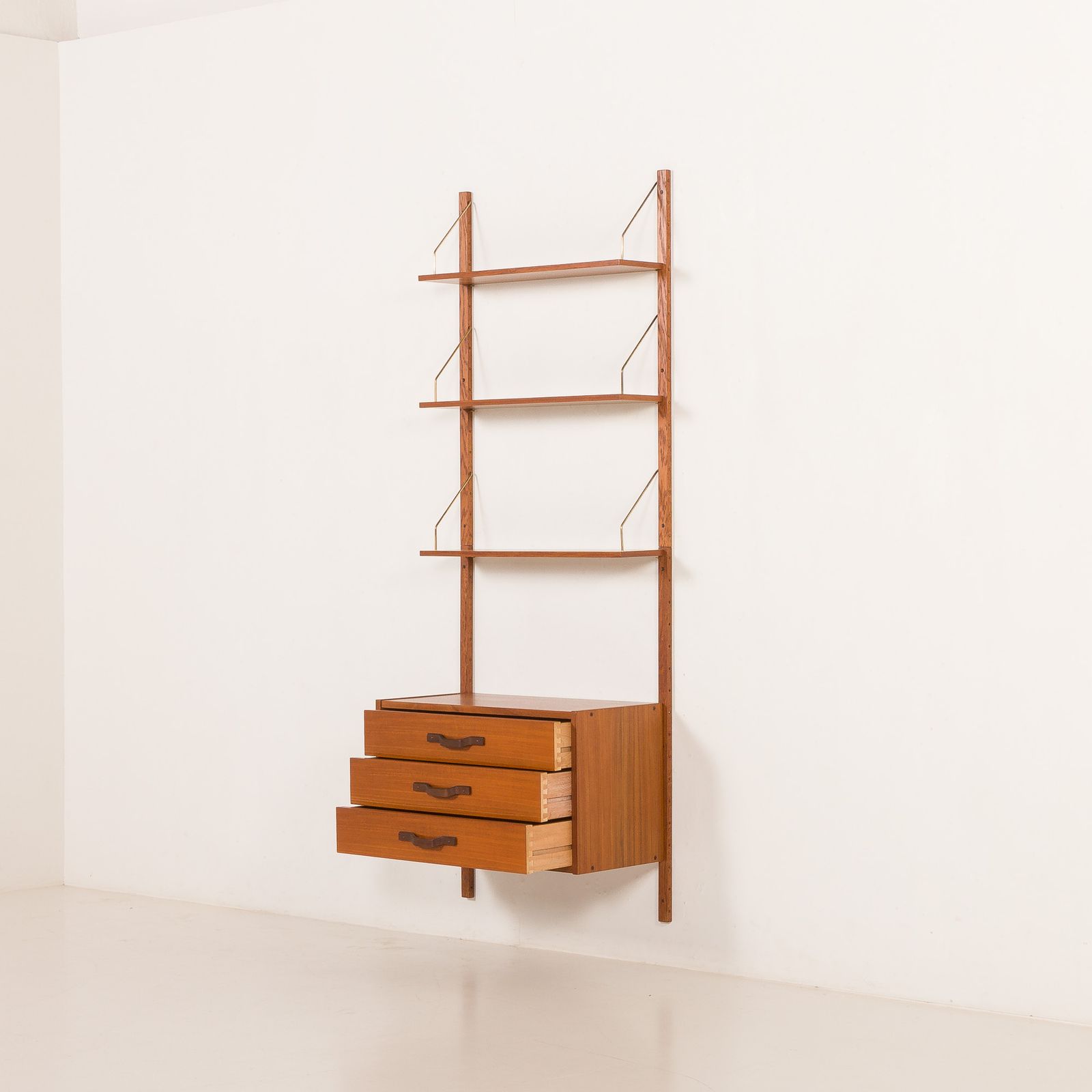 Scandinavian Mid Century Wall Unit In Teak, 1960s photo 955.0