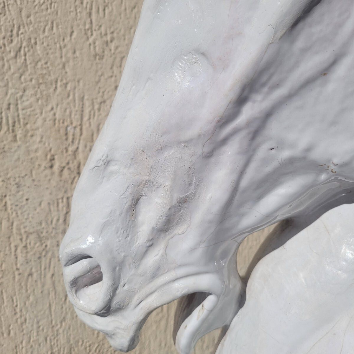 Ceramic Horse Heads, H70cm, Italy, 20th Century photo buy