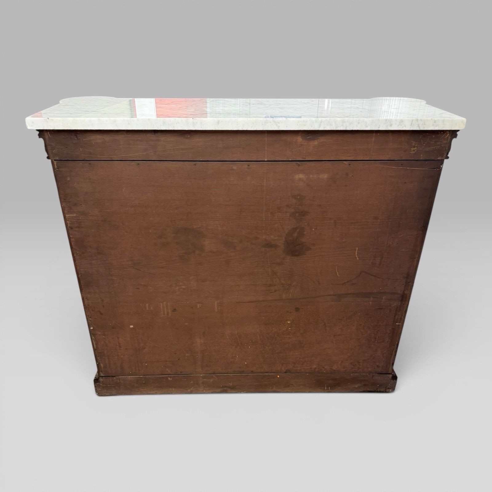 photo furniture Antique William IV Rosewood Open Bookcase Marble Top Attributed Gillows