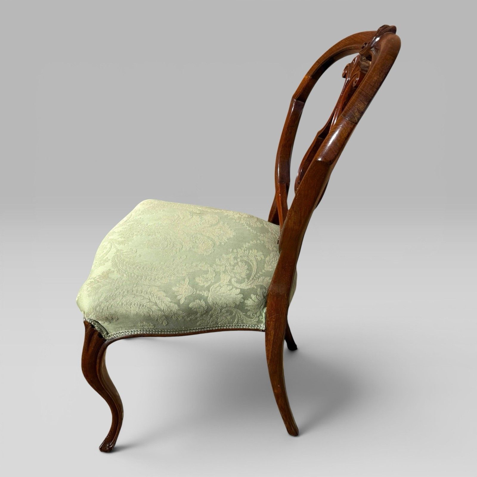 photo vinterior Antique Victorian Mahogany Balloon Back Dining Chairs, Set Of 6