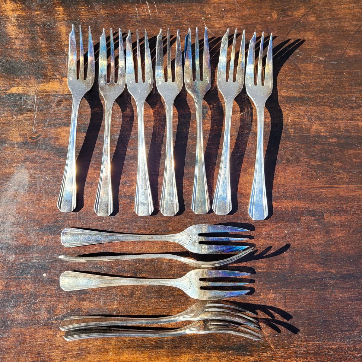Christofle   Luc Lanel   Boréal Flatware Set, Silver Plated Metal, Art Deco photo for sale