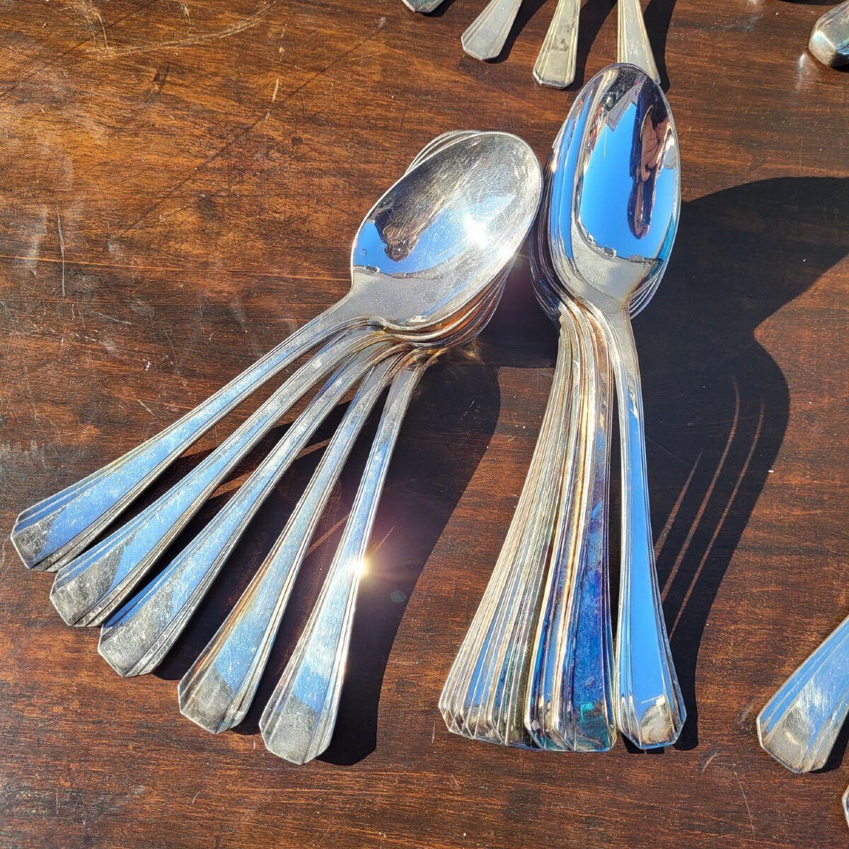 Christofle   Luc Lanel   Boréal Flatware Set, Silver Plated Metal, Art Deco photo 1250.0