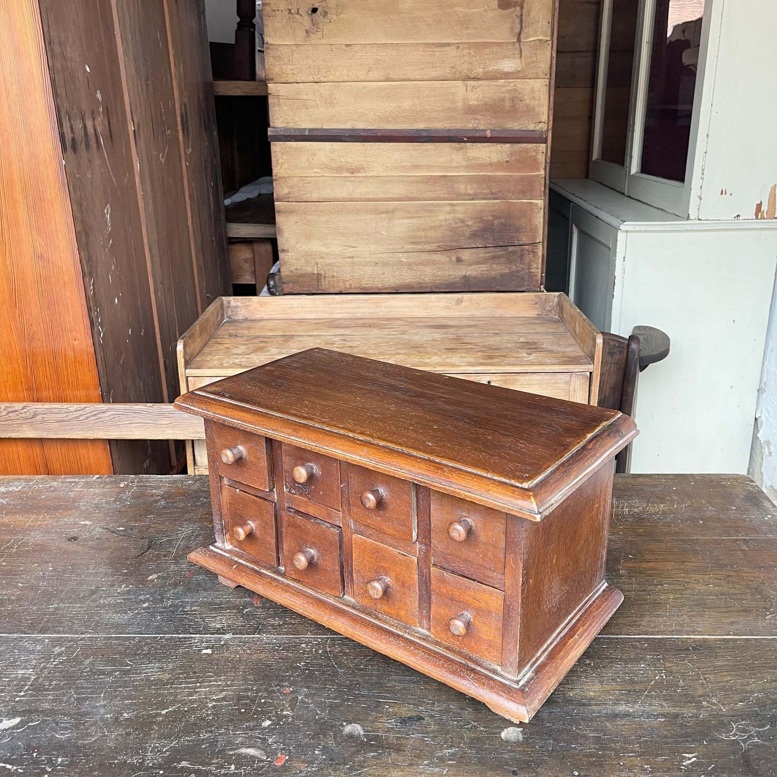 Vintage Small Bank Of Drawers   #2103 photo for sale