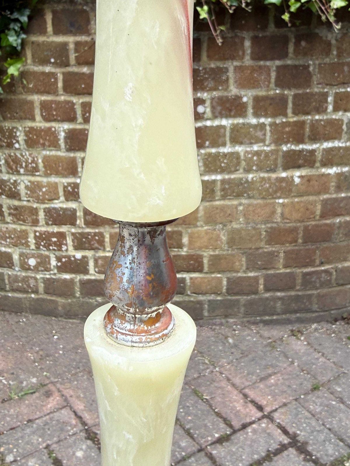 Vintage Faux Onyx Standard Lamp Mid Century Retro Floor Light 1970s Working And Tested photo buy