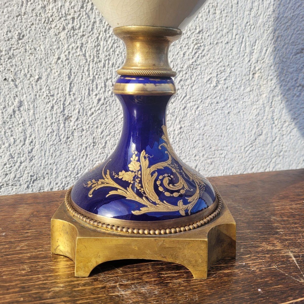 Grote vaas H87cm, porselein en brons, 19e eeuw photo vinterior