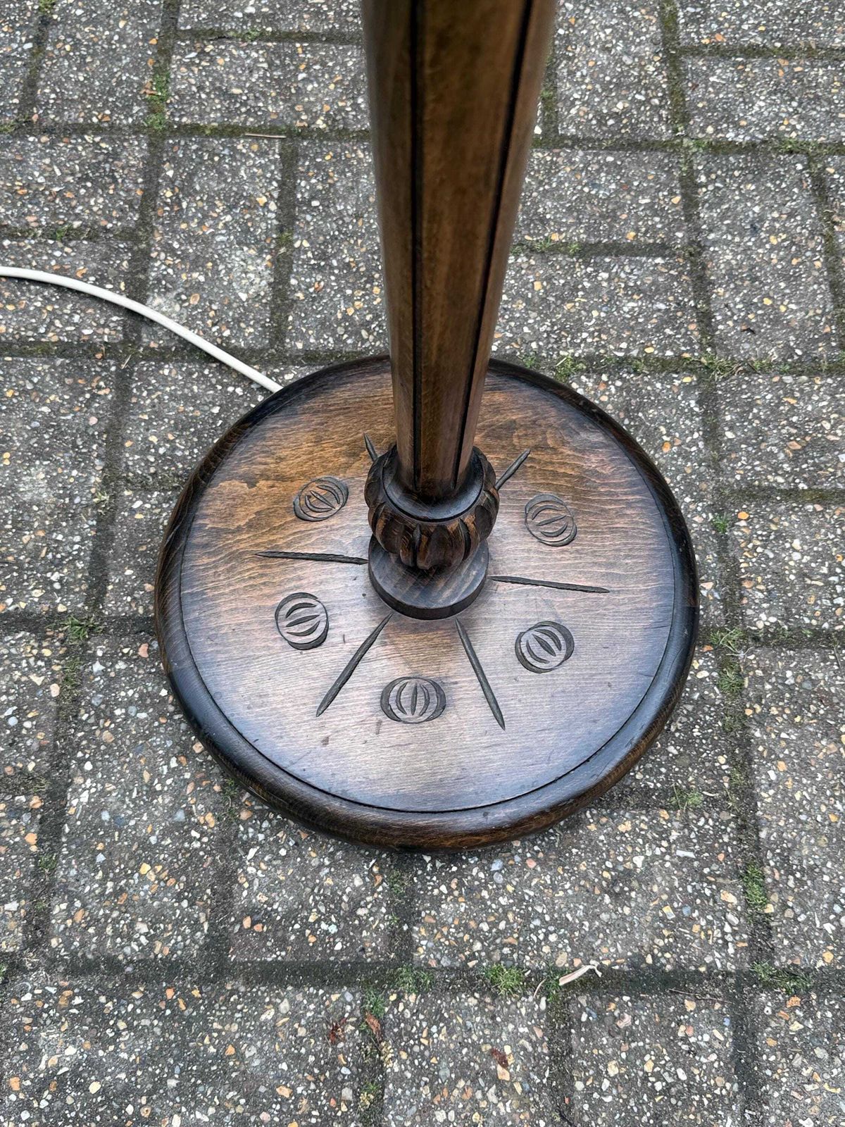 photo furniture Vintage Oak Standard Lamp Mid Century Retro Wooden Floor Lamp 1960s