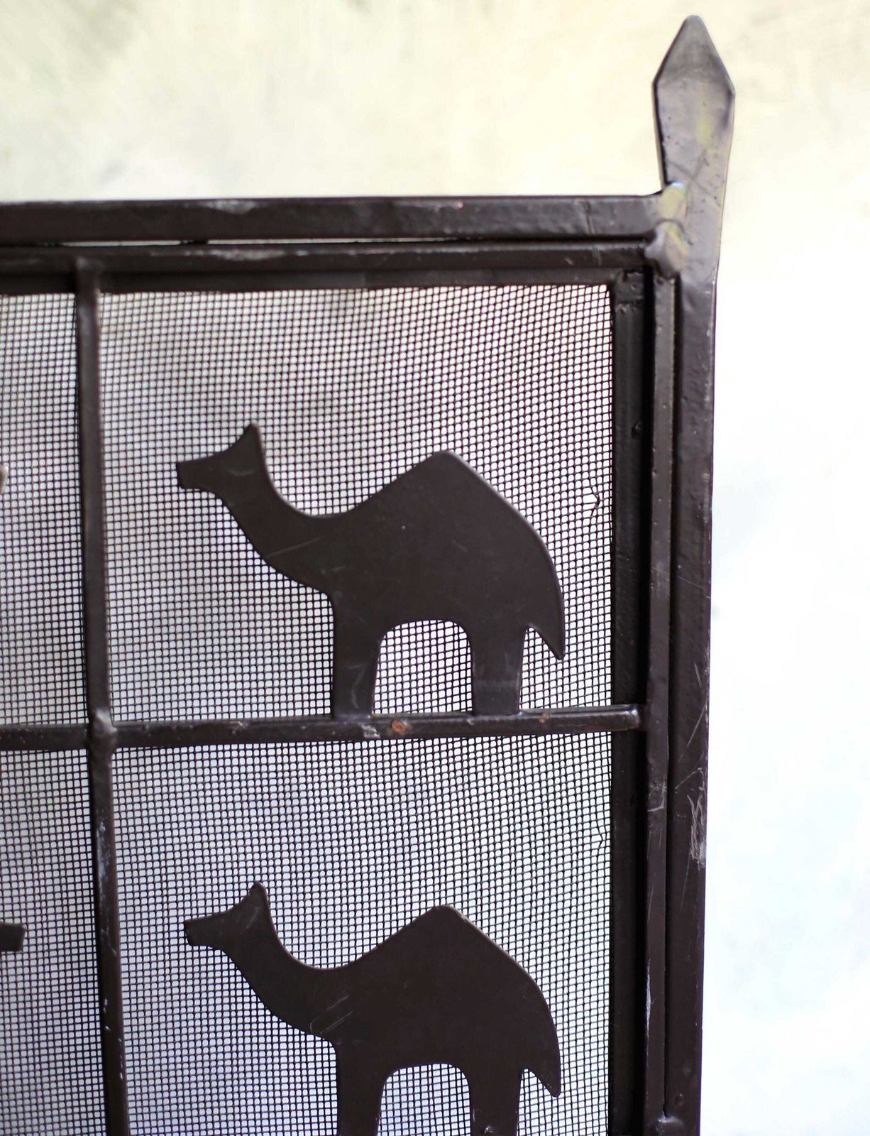 Atelier De Marolles Animal Firescreen Jean Touret Wrought Iron Fire Guard Firewall Brutalism photo Home Fixtures
