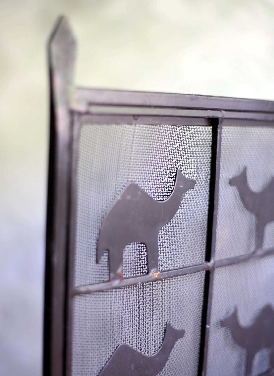 photo for sale Atelier De Marolles Animal Firescreen Jean Touret Wrought Iron Fire Guard Firewall Brutalism