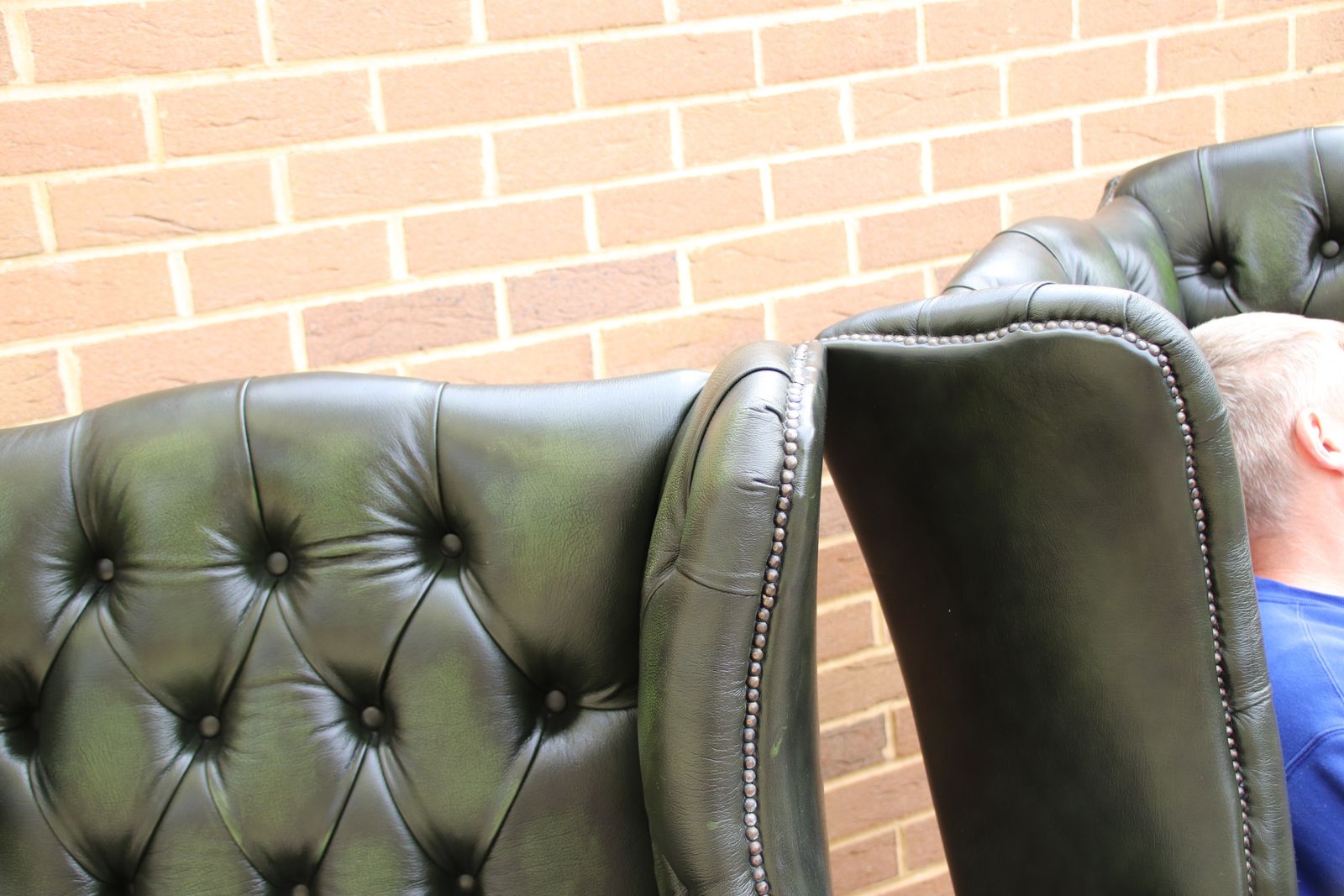 photo furniture Pair Of Manchester Chesterfield High Back Directors Armchairs