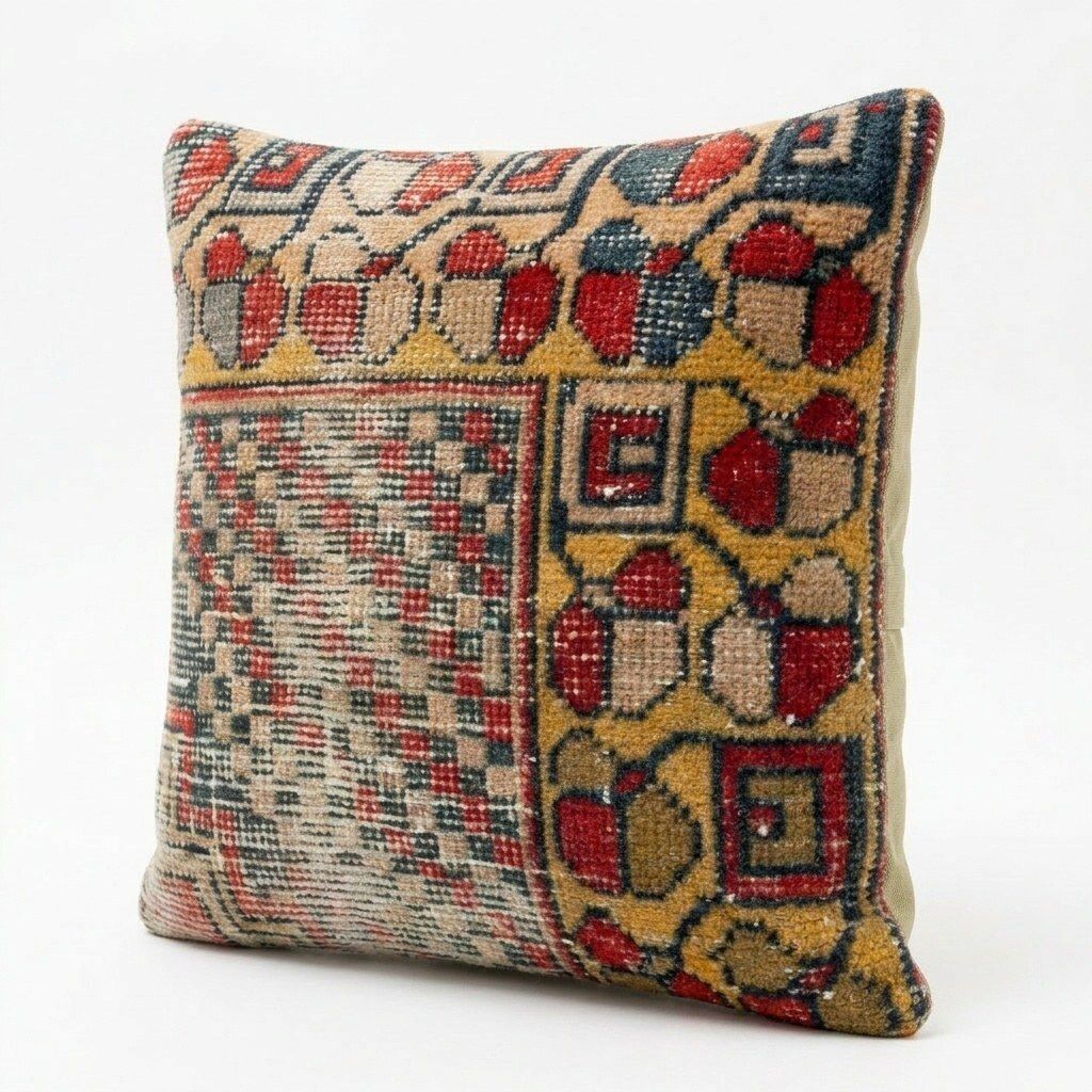 Gestreepte Kussenhoes van Vloerkleed 43 x 43 cm photo for sale