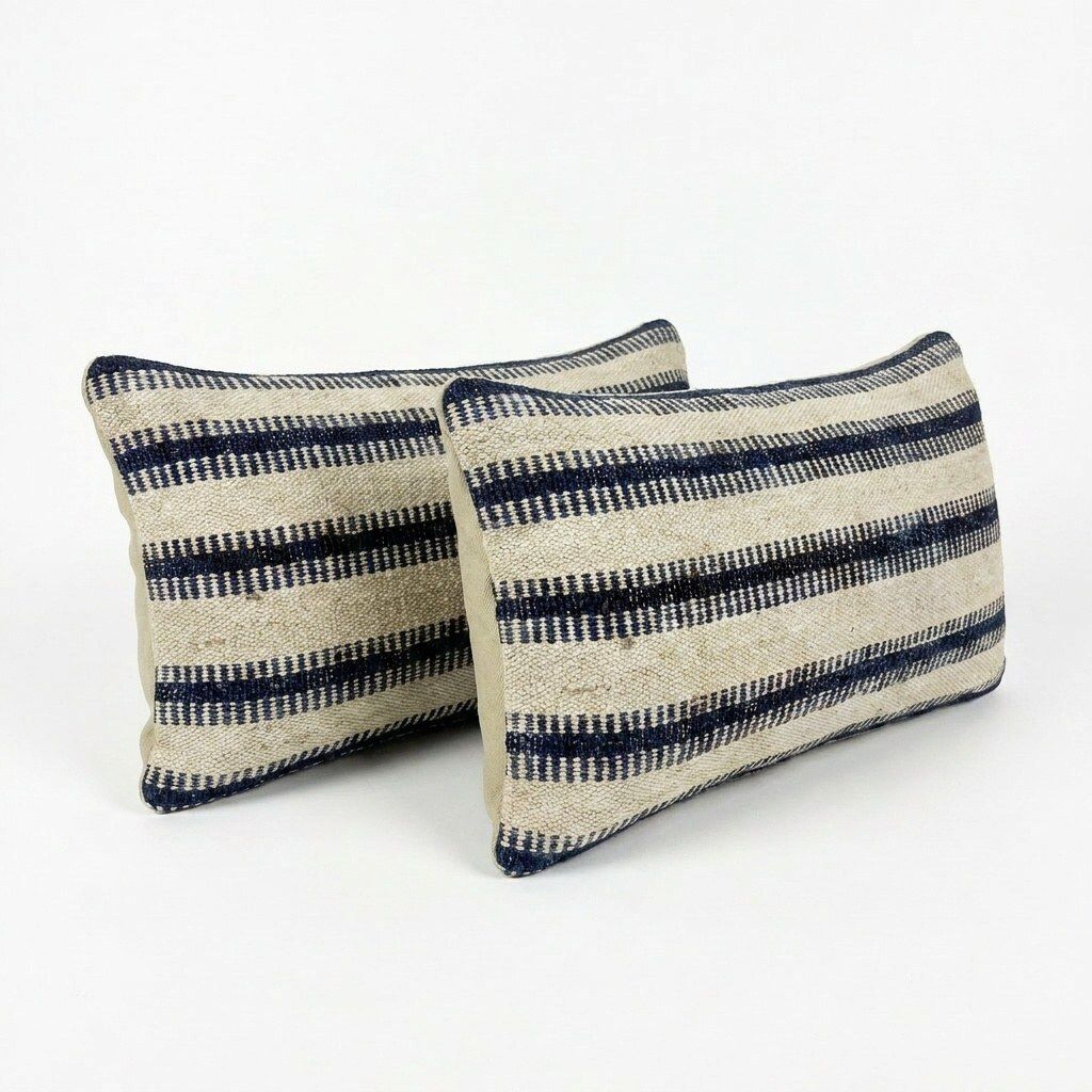 Bohemian Kilim Lumbar Pillow Cover 26 X 51 Cm, Set Of Two photo furniture